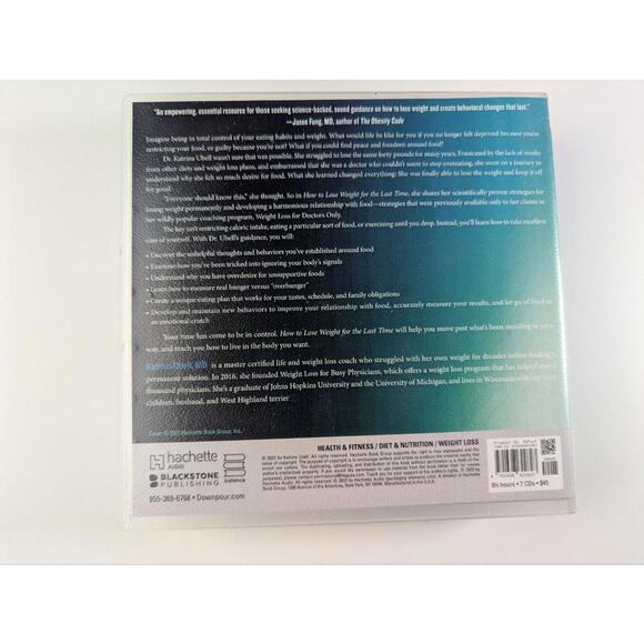 How to Lose Weight for the Last Time Audiobook CD Katrina Ubell MD Unabridged - Picture 2 of 4
